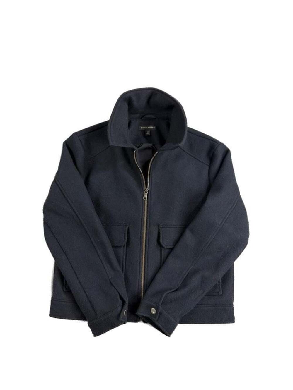 Banana Republic Double-Faced Wool-Blend Utility Jacket Black XS